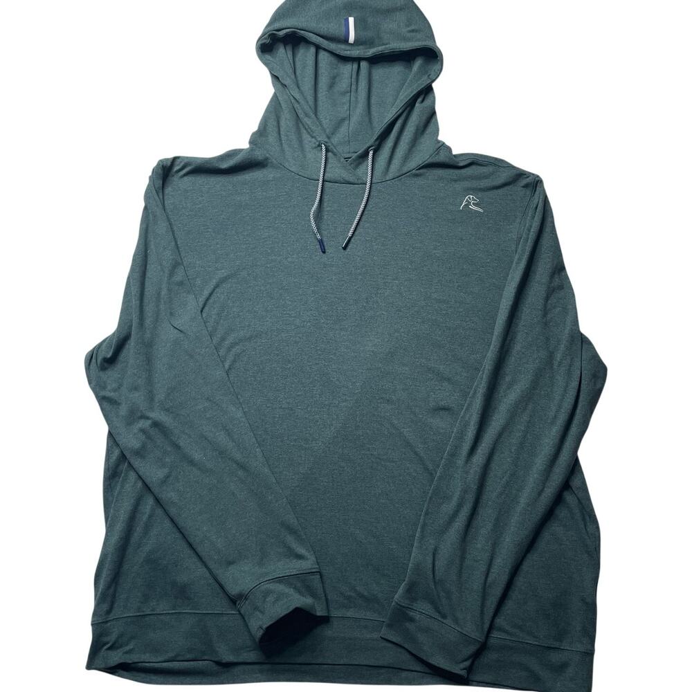 Rhoback Hesi Performance Hoodie Green Size XXXL Men's Athleisure Stretch Comfy